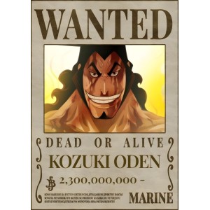 Placa Decorativa OnePiece Wanted Kozuki Olden